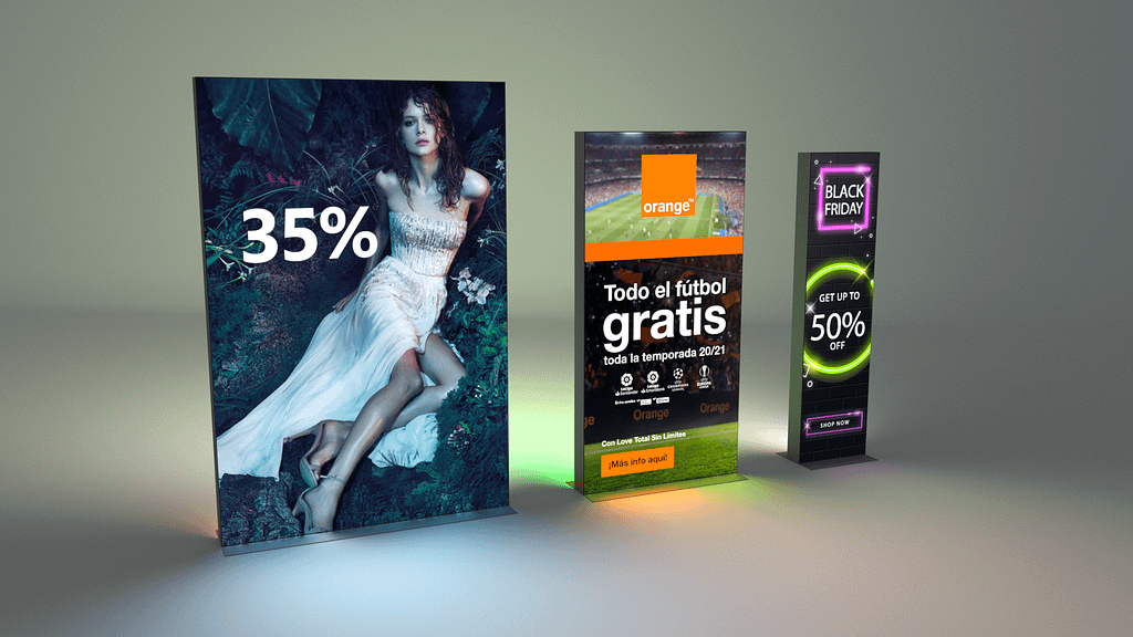 totem publicitario LED